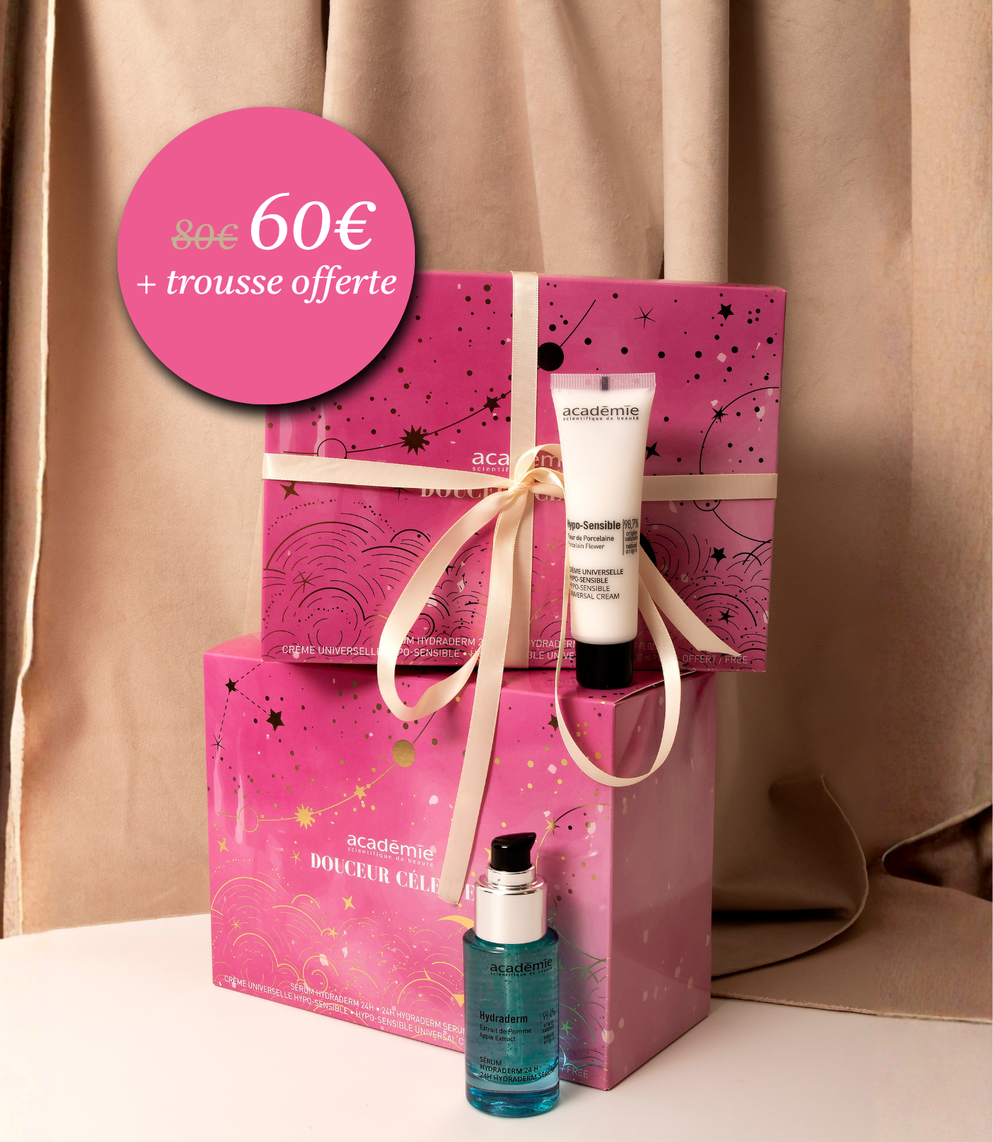 Coffret Douceur Céleste | Sérum Hydraderm 24h et Crème Universelle